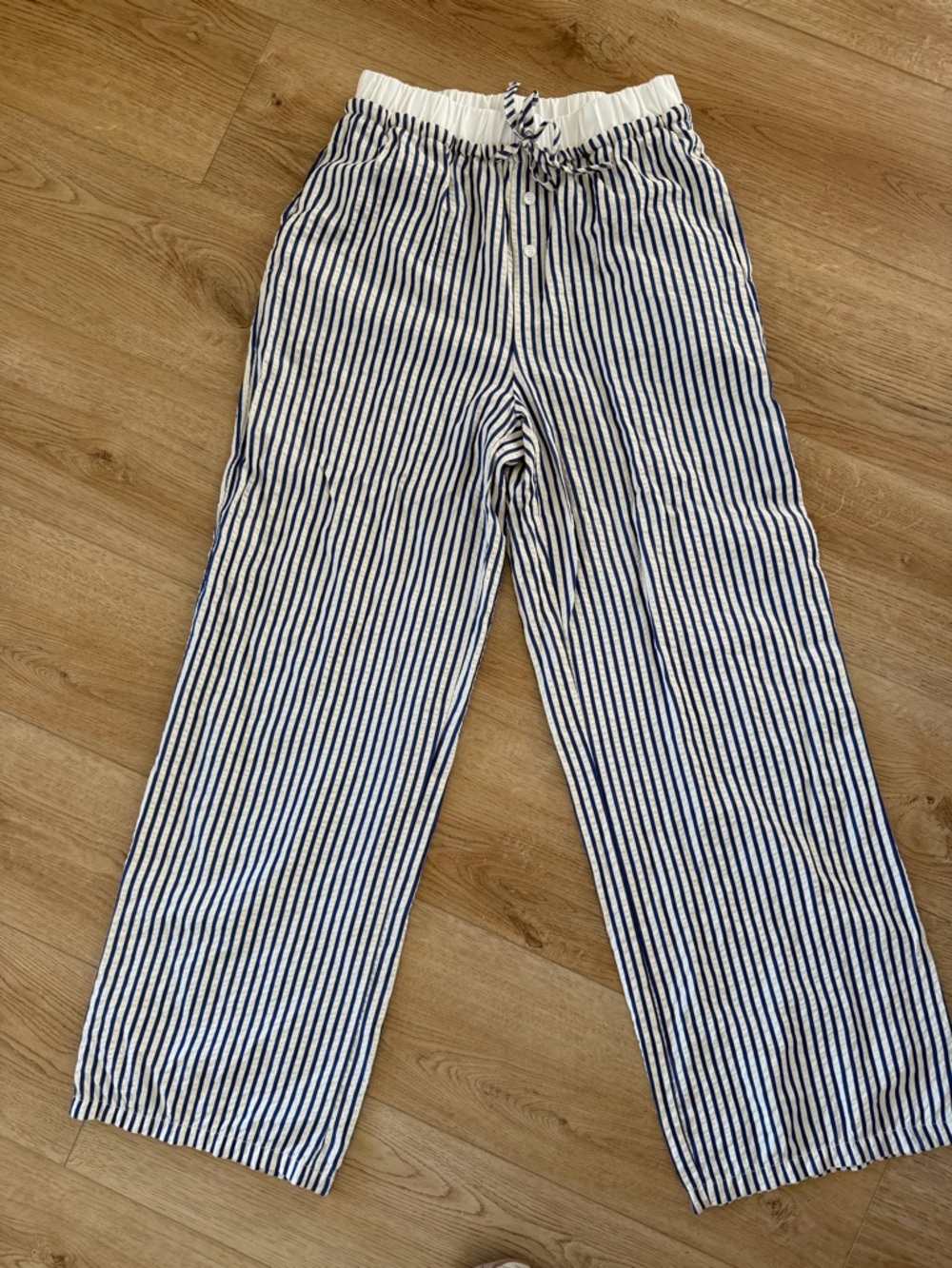 Sincerely Jules Navy & White Striped Pull-On Kids Pants